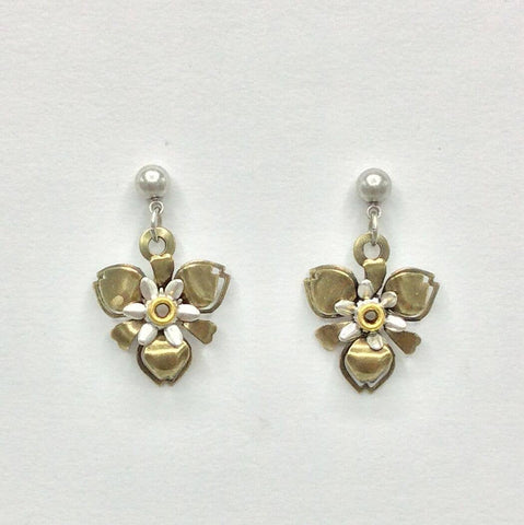 Mechanical Botanical Earrings - 3322