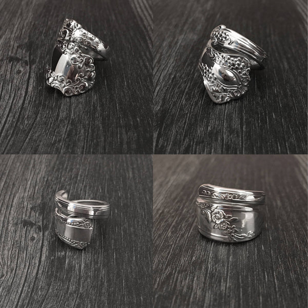 Wrap Around Style Spoon Rings: 8