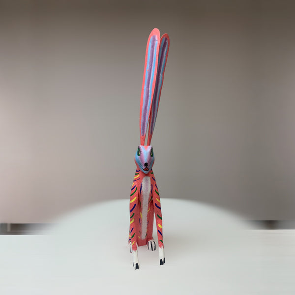 Alebrije - Large Pink Rabbit Standing