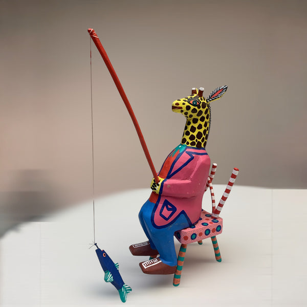 Alebrije - Fishing Giraffe on chair