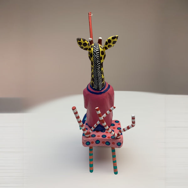 Alebrije - Fishing Giraffe on chair