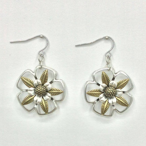 Mechanical Botanical Earrings - 3283