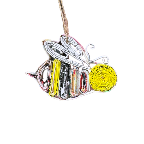 Bumble Bee Ornament - Recycled Paper