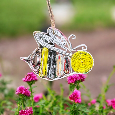 Bumble Bee Ornament - Recycled Paper