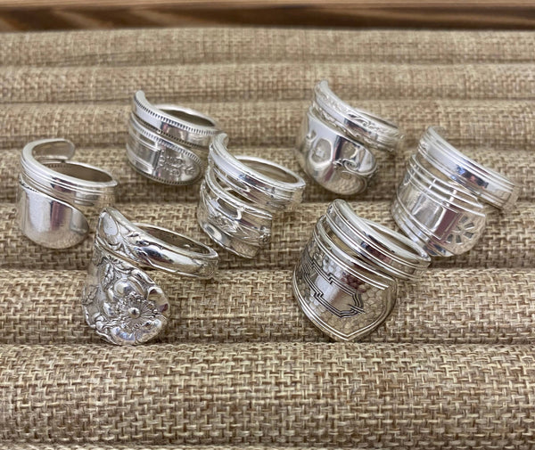 Wrap Around Style Spoon Rings: 6