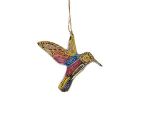 Hummingbird Ornament - Recycled Paper