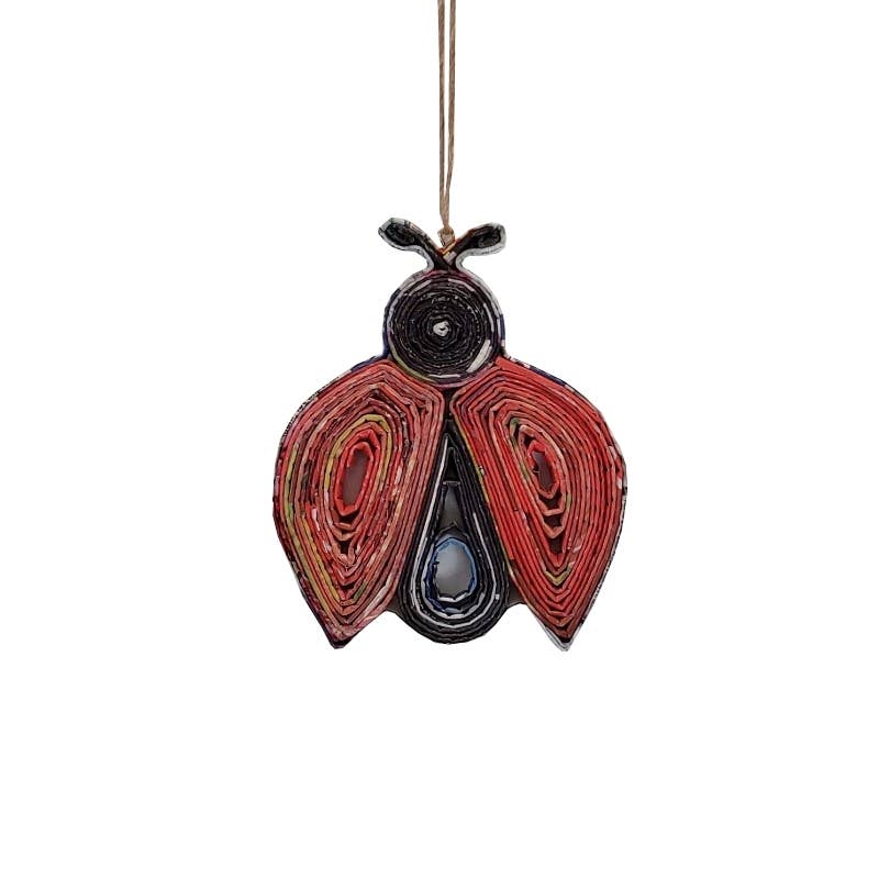 Ladybug Ornament - Recycled Paper