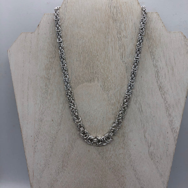 Graduated Byzantine Necklace - Bright Aluminum or Black Ice